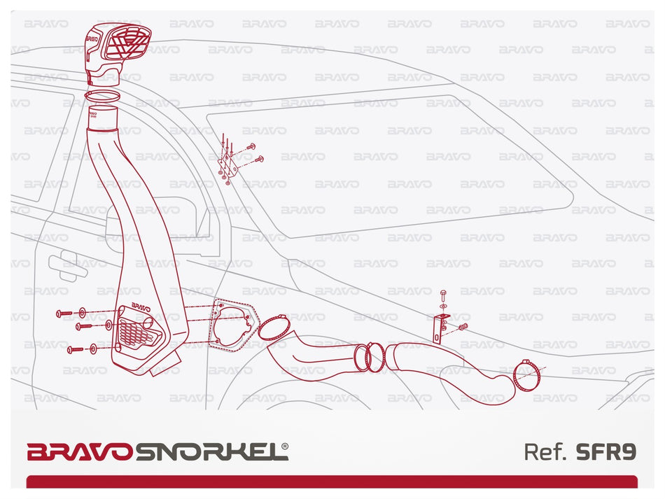Bravo Snorkel Ford Ranger 3,2L /2,2L -2022