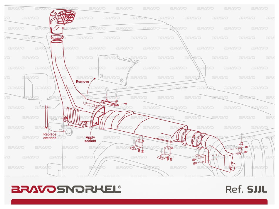 Bravo Snorkel JEEP WRANGLER JL / JT (2017 - )