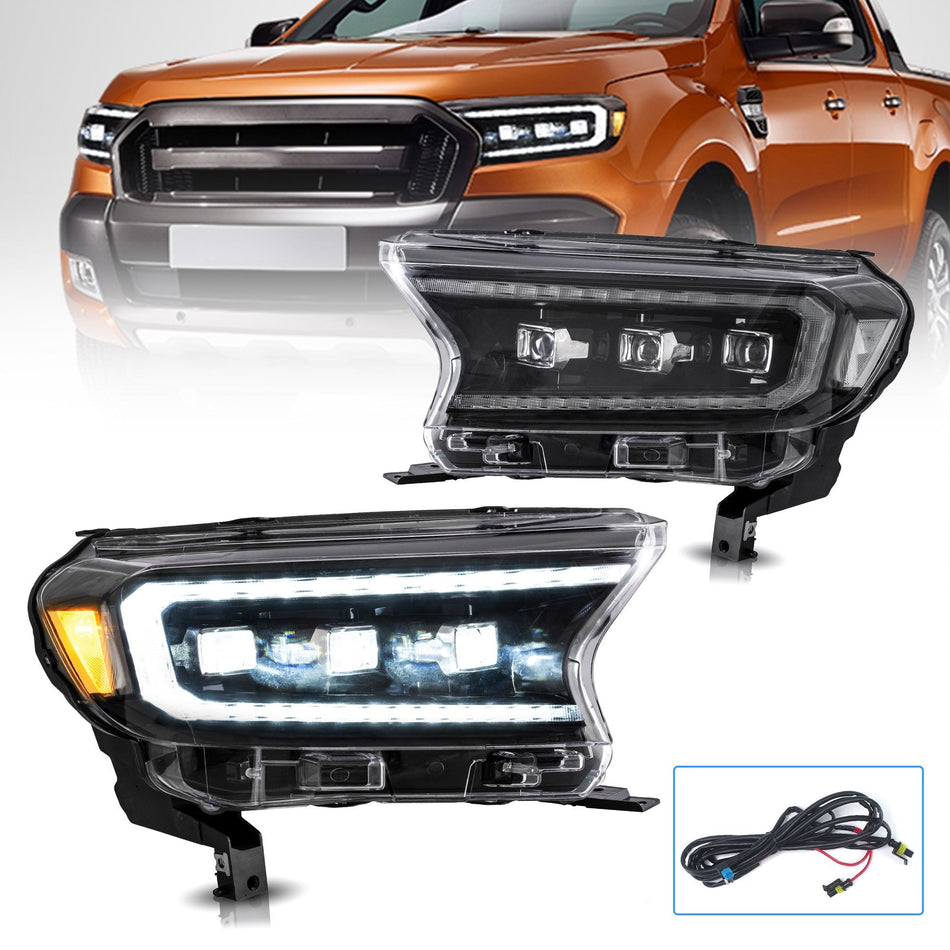 Voll-LED Scheinwerfer mit seq. Blinker & TFL mit E-Zulassung
