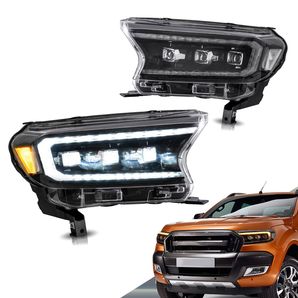 Voll-LED Scheinwerfer mit seq. Blinker & TFL mit E-Zulassung