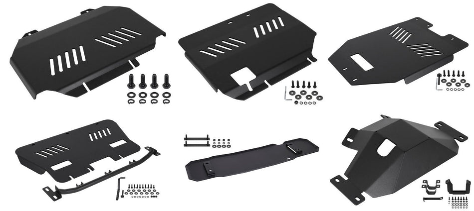 Black Stealth HD Unterfahrschutz Set 6 teilig 7mm Alu