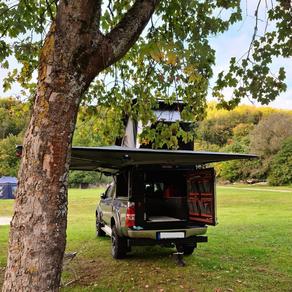 Alu-Cab Canopy Camper Toyota Hilux Vigo D/Cab 2005-2015 in schwarz